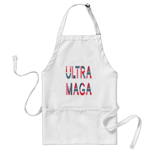 Ultra MAGA Trump Patriotic Republican Conservative Standaard Schort (Voorkant)