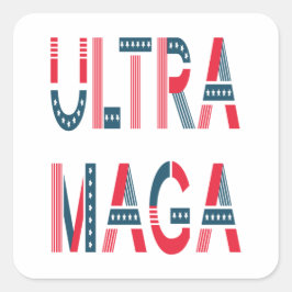 Ultra MAGA Trump Patriotic Republican Conservative Vierkante Sticker