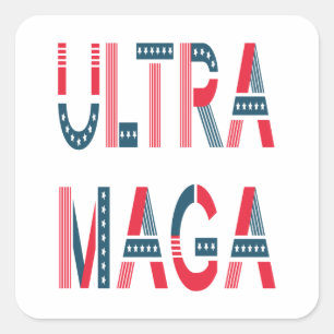 Ultra MAGA Trump Patriotic Republican Conservative Vierkante Sticker