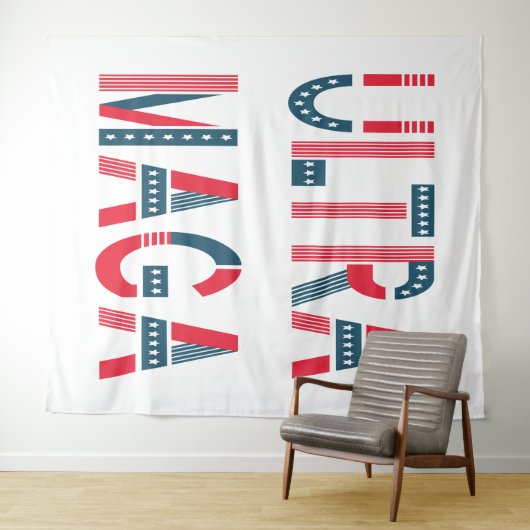 Ultra MAGA Trump Patriotic Republican Conservative Wandkleed (In Situ (horizontaal))