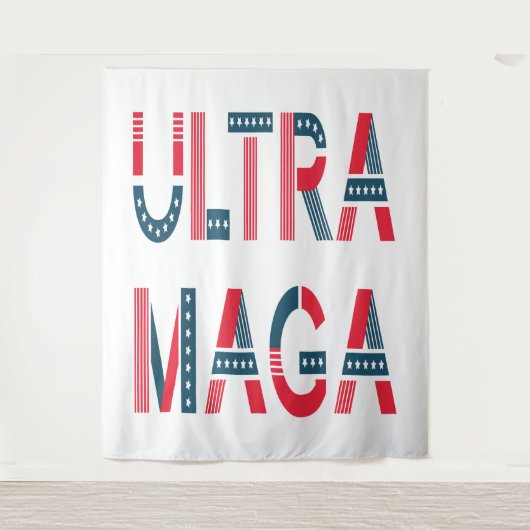 Ultra MAGA Trump Patriotic Republican Conservative Wandkleed (Voorkant)