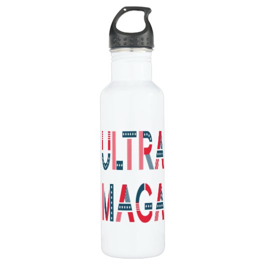 Ultra MAGA Trump Patriotic Republican Conservative Waterfles (Voorkant)
