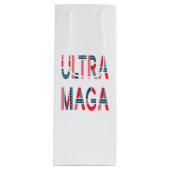 Ultra MAGA Trump Patriotic Republican Conservative Wijn Cadeautas (Voorkant)