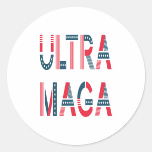Ultra MAGA Trump Patriottische Republikeinse Conse Ronde Sticker