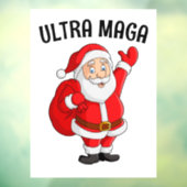 ULTRA MAGA TRUMP SANTA CHRISTMAS WINDOW CLING RAAMSTICKER (Vel 3)