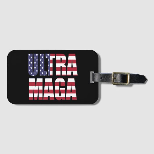 Ultra MAGA Trump Supporter 💡 Geweldig Weer USA Bagagelabel (Voorkant (horizontaal))