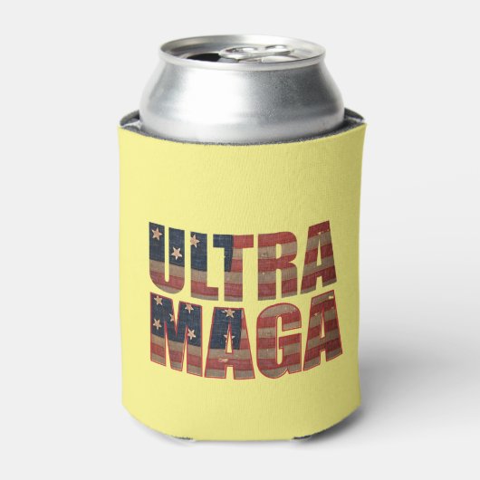 Ultra MAGA Trump Supporter 💡 Geweldig Weer USA Blikjeskoeler (Blikje Voorkant)