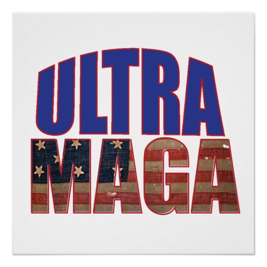 Ultra MAGA Trump Supporter 💡 Geweldig Weer USA Perfect Poster (Voorkant)