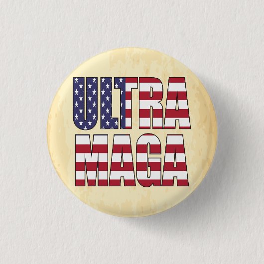 Ultra MAGA Trump Supporter 💡 Geweldig Weer USA Ronde Button 3,2 Cm (Voorkant)
