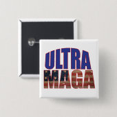 Ultra MAGA Trump Supporter 💡 Geweldig Weer USA Vierkante Button 5,1 Cm (Voorkant /achterkant)