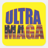 Ultra MAGA Trump Supporter 💡 Geweldig Weer USA Vierkante Sticker (Voorkant)