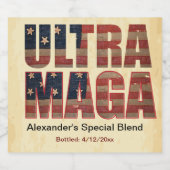 Ultra MAGA Trump Supporter 🚗 Groot-Brittannië Bier Etiket (Enkel label)