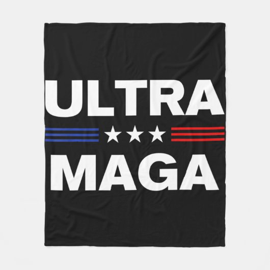 Ultra Maga United State flag 3 Fleece Deken (Voorkant)