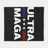 Ultra Maga United State flag 3 Fleece Deken (Voorkant (Horizontaal))
