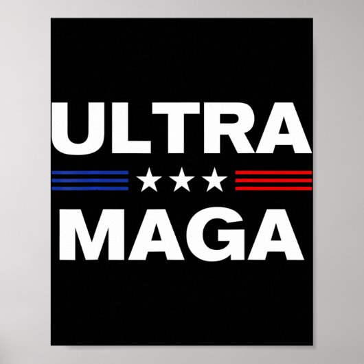 Ultra Maga United State flag 3 Poster (Voorkant)