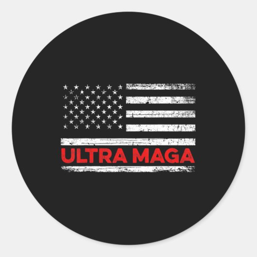 Ultra Maga Verenigde Staten Ronde Sticker (Voorkant)