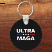 Ultra Maga Verenigde Staten vlag 3 Sleutelhanger (Voorkant)