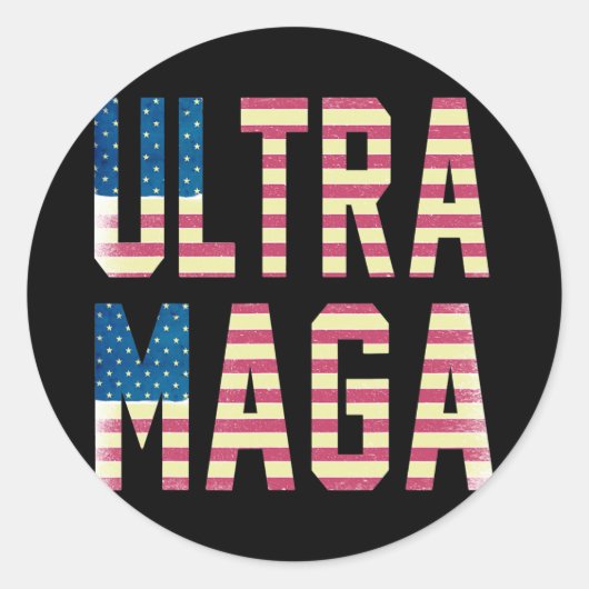 Ultra MAGA VS vlag Pro American Pro Freedom Ronde Sticker (Voorkant)