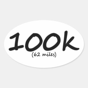 Ultra marathon 100.000 ovaalstickers 4 per vel ovale sticker