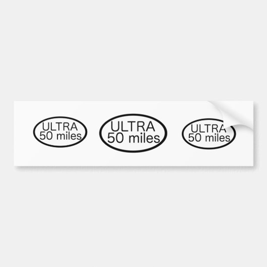 Ultra Marathon Bumpersticker (Voorkant)