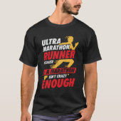 Ultra Marathon met draaiende marathonloper T-shirt (Voorkant)