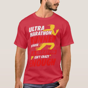 Ultra Marathon met draaiende marathonloper T-shirt