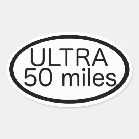 Ultra Marathon Ovale Sticker (Voorkant)