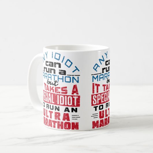Ultra Marathon Runner Ultramarathon Running Funny  Koffiemok (Voorkant links)