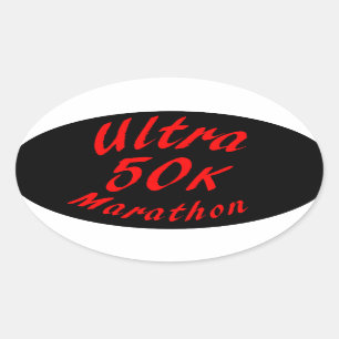Ultra Marathon van 50.000 rpm Ovale Sticker