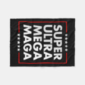 Ultra Mega Maga Trump Liberal Support Republica Fleece Deken (Voorkant (Horizontaal))