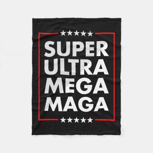 Ultra Mega Maga Trump Liberal Support Republica Fleece Deken (Voorkant)