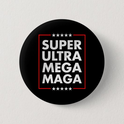 Ultra Mega Maga Trump Liberal Support Republica Ronde Button 5,7 Cm (Voorkant)