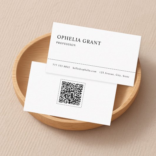 Ultra Minimaal | Moderne QR-code Visitekaartje