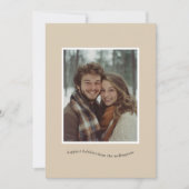 Ultra Minimaal Neutraal Fotokader Golftekst Feestdagenkaart (Voorkant)