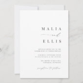 Ultra Minimal | Calligrafie Accent Photo Wedding Kaart (Voorkant)