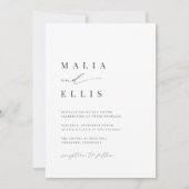 Ultra Minimal | Calligrafie Accent Photo Wedding Kaart (Voorkant)
