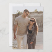 Ultra Minimal | Calligrafie Accent Photo Wedding Kaart (Achterkant)