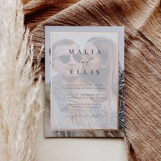 Ultra Minimal | Fotooverlay Wedding Folie Uitnodiging