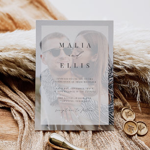 Ultra Minimal   Fotooverlay Wedding Kaart