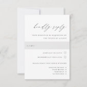 Ultra Minimal | Keuze uit ononderbroken weddenscha RSVP Kaartje (Voorkant)