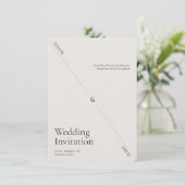 Ultra Minimal luxury Creative wedding invitation  Kaart (Staand voorkant)