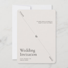Ultra Minimal luxury Creative wedding invitation  Kaart