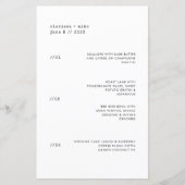 Ultra-minimal menu voor restaurantweddenschappen o (Voorkant)