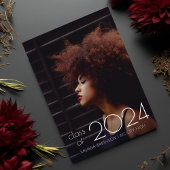 Ultra Minimal Modern Photo 2024 Afstuderen Aankondiging