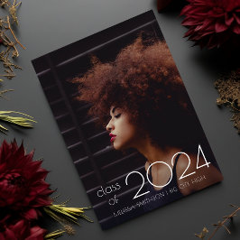 Ultra Minimal Modern Photo 2024 Afstuderen Aankondiging