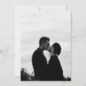Ultra Minimal Modern Typography Photo Wedding Kaart (Achterkant)