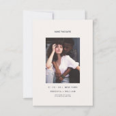 Ultra Minimal Modern Typography Photo Wedding Kaart (Voorkant)