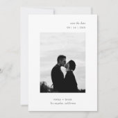 Ultra Minimal Modern Typography Photo Wedding Save The Date (Voorkant)
