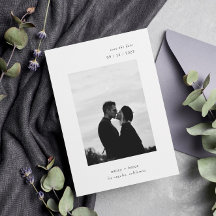 Ultra Minimal Modern Typography Photo Wedding