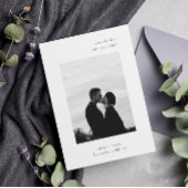 Ultra Minimal Modern Typography Photo Wedding Save The Date